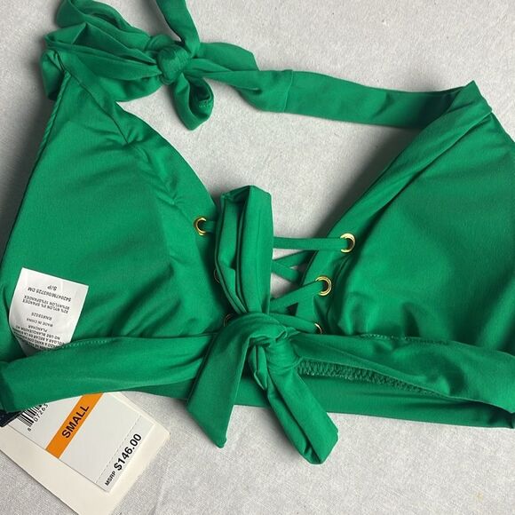 NWT Becca Swimsuit bikini top size Small green - Picture 3 of 6